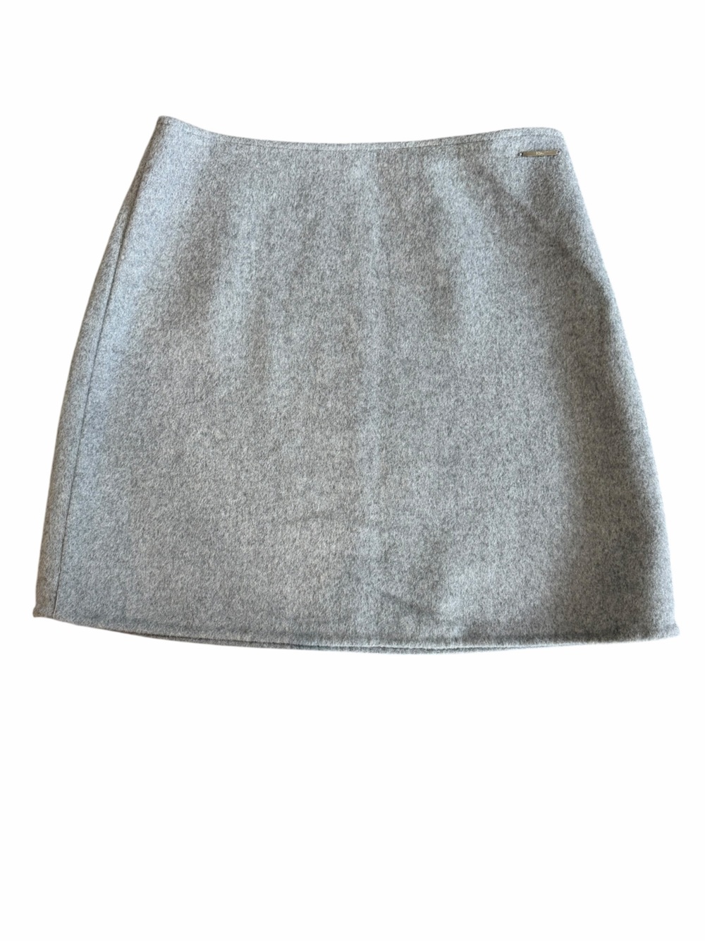 Elie Tahari Gray Wool Blend Mini Skirt Size 10 Side Zip
